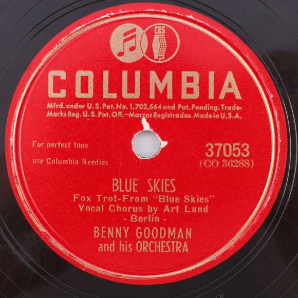 Benny Goodman - Blue Skies/I Don't Know Enough About You 1946 78rpm Record 37053 - Picture 1 of 16
